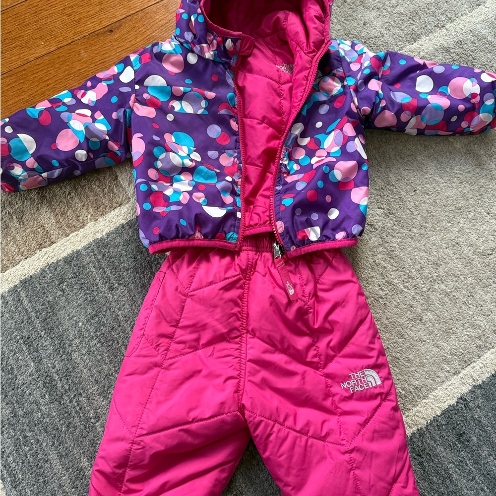 The North Face Fuchsia and Violet Snowsuit